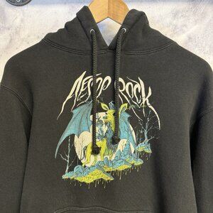 Aesop Rock Hoodie Sweatshirt Mens S 20x25 Black Hip Hop Rhymesayers